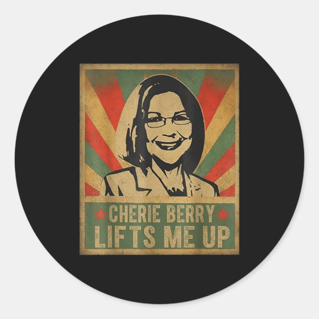 Sticker Rond Cherie Berry Lifts Me Up  (Devant)