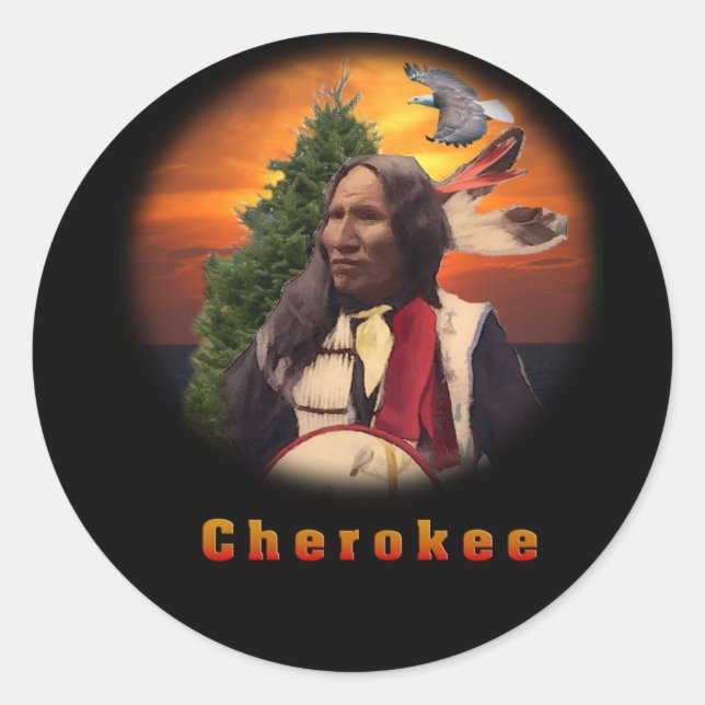 Sticker Rond Cherokee (Devant)