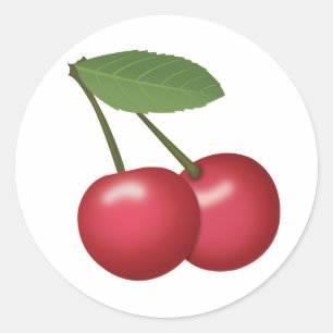 Sticker Rond Cherries Emoji