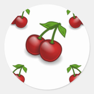 Sticker Rond Cherries Galore Design
