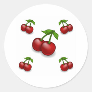 Sticker Rond Cherries Galore Design