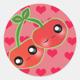 Sticker Rond Cherry Luv !