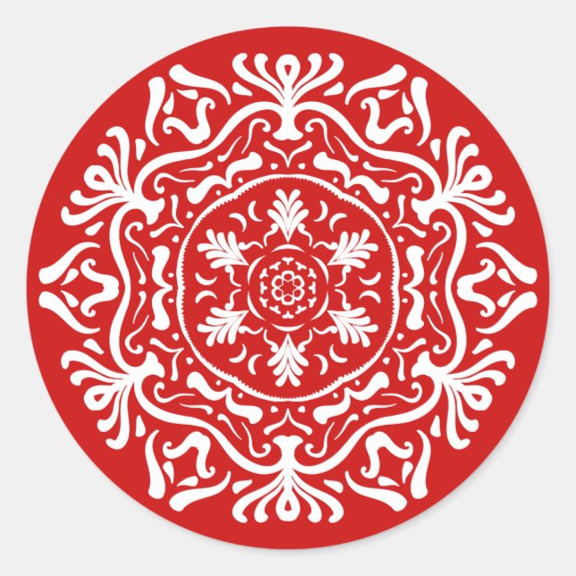 Sticker Rond Cherry Mandala (Devant)