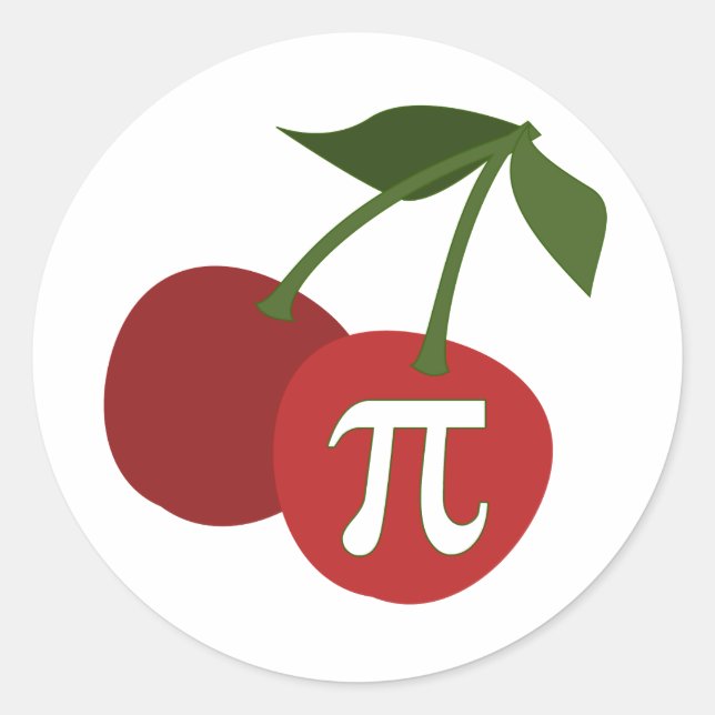 Sticker Rond Cherry Pi Day (Devant)