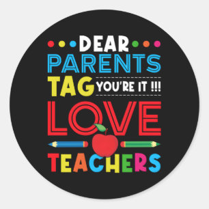 Sticker Rond Chers Parents, Étiquette, Tu Es Ça