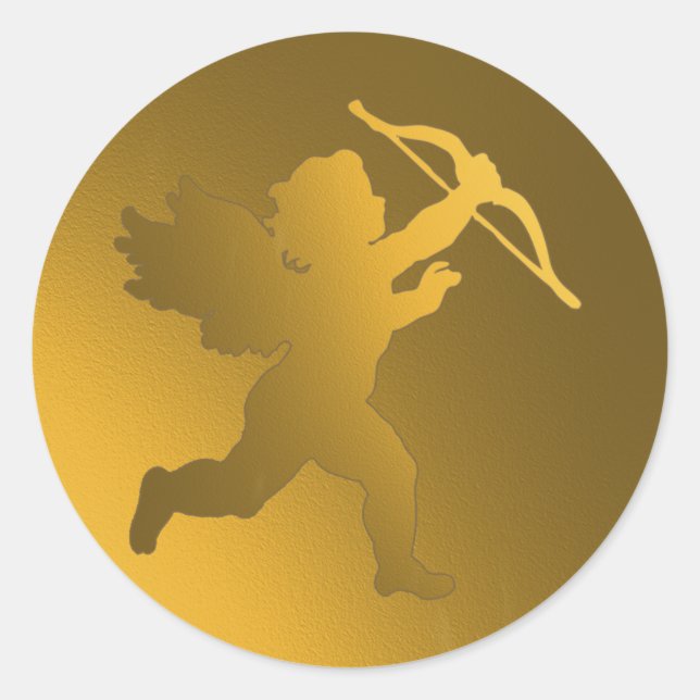 Sticker Rond cherub d'or (Devant)