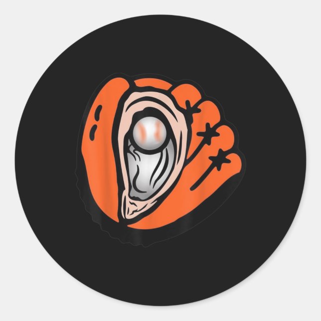 Sticker Rond Chesapeake-huîtres-catchers-baseball (Devant)