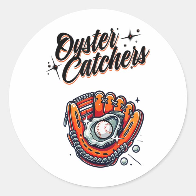 Sticker Rond Chesapeake Oyster Catchers Baseball (Devant)