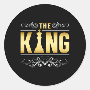 Sticker Rond Chess Chess Board King Checkmate Board Jeu cadeau