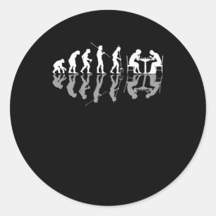 Sticker Rond Chess Evolution Chessboard Lover Chess Gamer