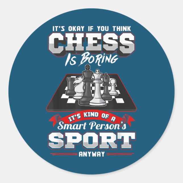 Sticker Rond Chess Funny (Devant)