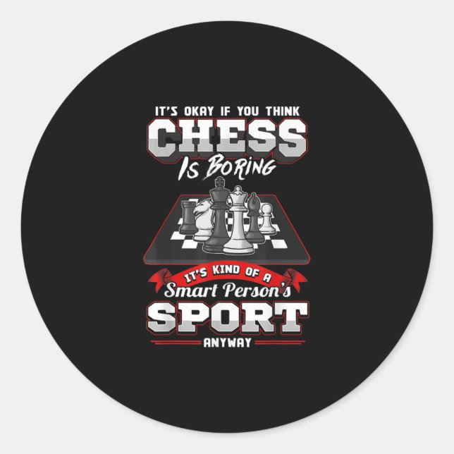Sticker Rond Chess Funny (Devant)