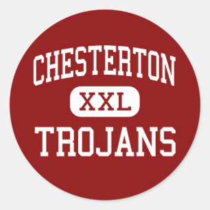 Sticker Rond Chesterton - Trojans - High - Chesterton Indiana