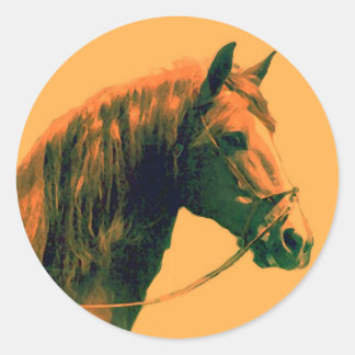 Sticker Rond Cheval
