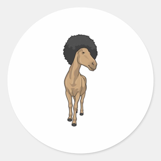 Sticker Rond Cheval Afro (Devant)