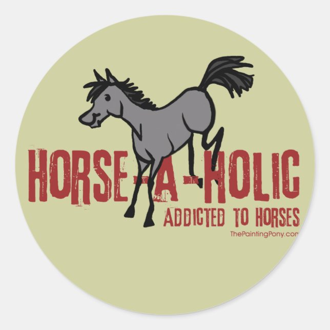 Sticker Rond Cheval Aholic (Devant)