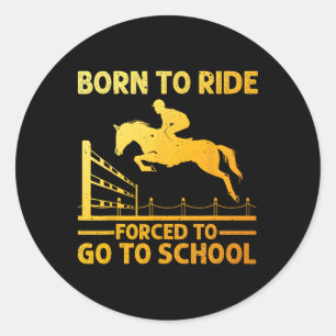 Sticker Rond Cheval Art Pour Hommes Femmes Équitation Rider Equ