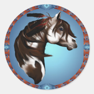 Sticker Rond Cheval-Autocollant fait varier le pas de peinture