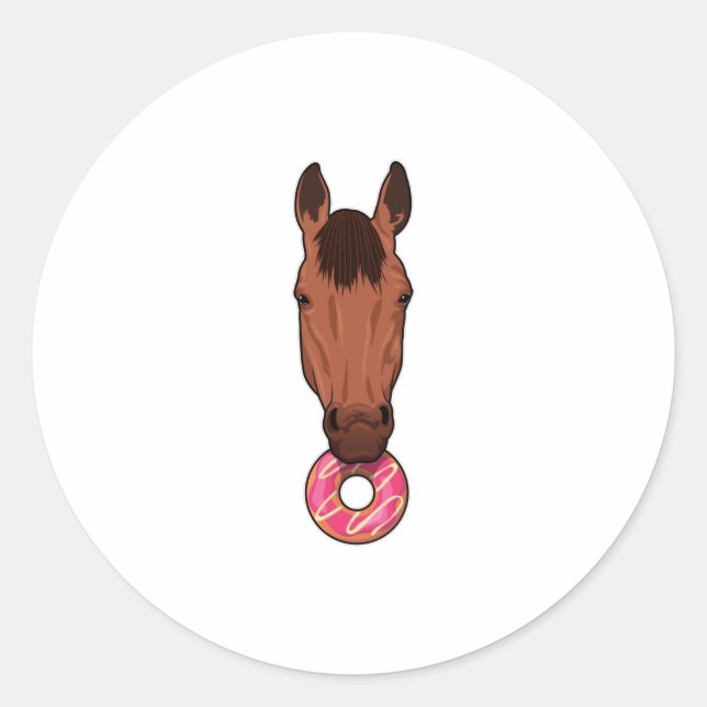 Sticker Rond Cheval avec beigne (Devant)