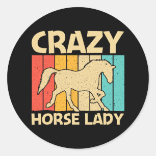 Sticker Rond Cheval cool Pour Femmes Filles Equestre Horseback