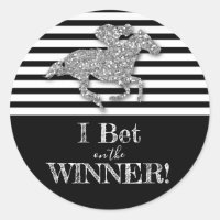Cheval d'argent Black White Stripes Derby Race
