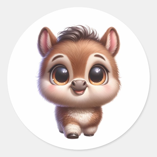 Sticker Rond Cheval de bébé (Devant)