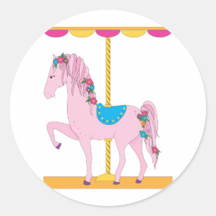 Sticker Rond Cheval de carrousel