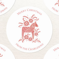 Cheval de Dala suédois Noël rouge