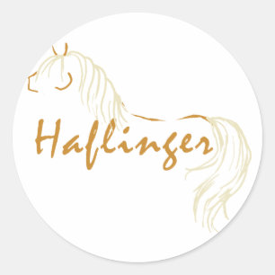 Sticker Rond Cheval de Haflinger
