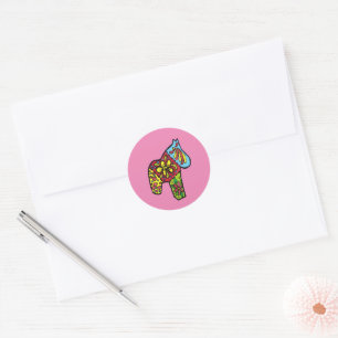 Sticker Rond Cheval de Patchwork