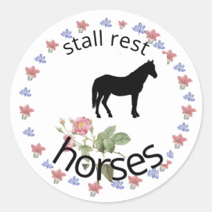 Sticker Rond cheval de repos