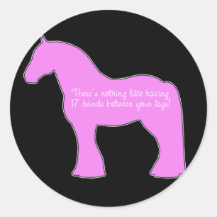 Sticker Rond Cheval de trait de 12 mains