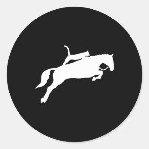Sticker Rond Cheval équitation Chat T Chemise Drôle Chat Cheval