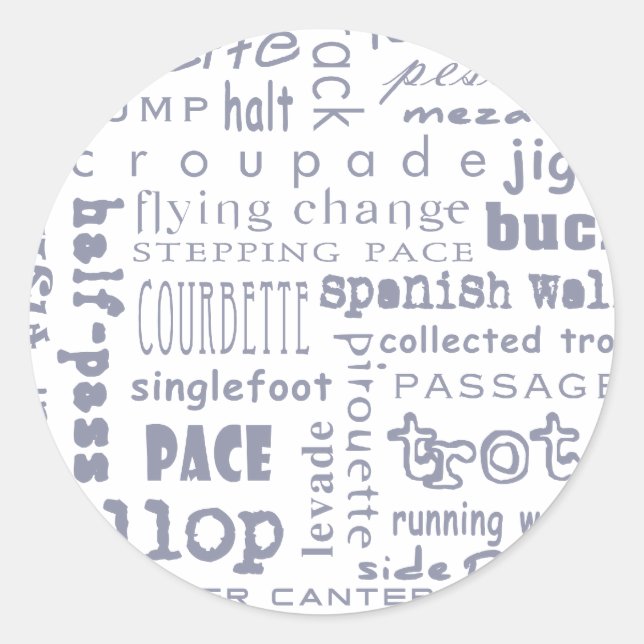 Sticker Rond Cheval Gaits (Devant)