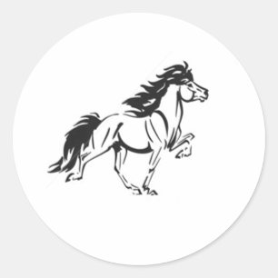 Sticker Rond Cheval islandais