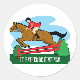 Sticker Rond Cheval Jump