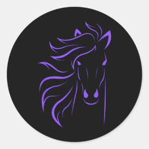 Sticker Rond Cheval Lover Cadeaux Femmes Equestre Hommes Horseb
