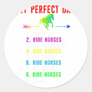 Sticker Rond Cheval Lover Chemise Horseck équitation Cheval Lov