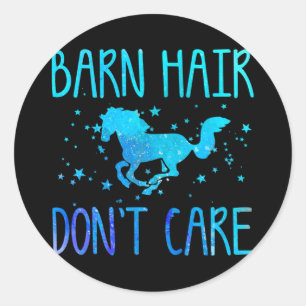 Sticker Rond Cheval Rider Cadeau Grange Cheveux Pas De Soin Fun