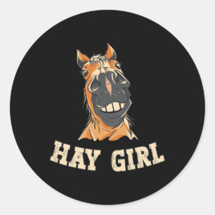 Sticker Rond Cheval Rider Funny Tee - shirts équestres Mens Noi