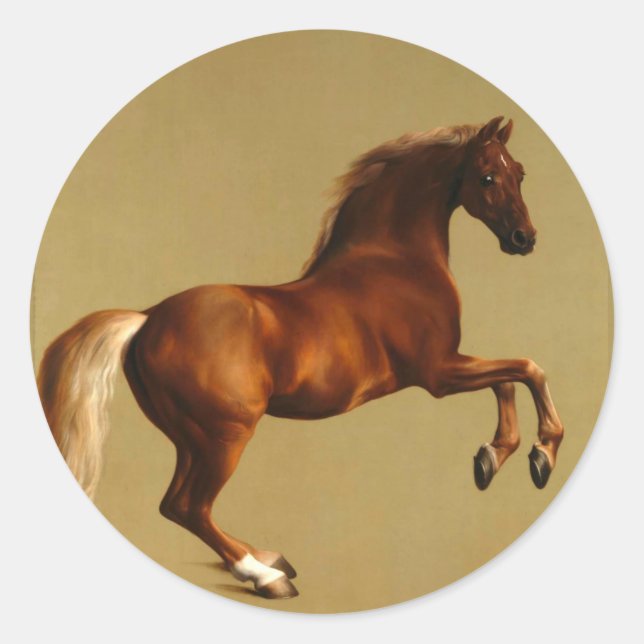 STICKER ROND CHEVAL ROUGE (Devant)