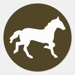 Sticker Rond cheval simple