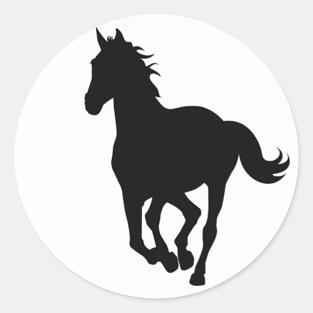 Sticker Rond Cheval Trotter (Devant)