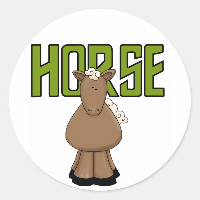 Sticker Rond Cheval Tshirts et cadeaux (Devant)