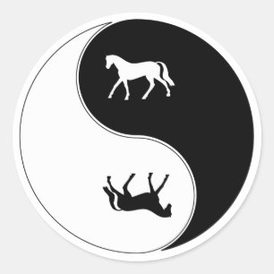 Sticker Rond Cheval Yin Yang