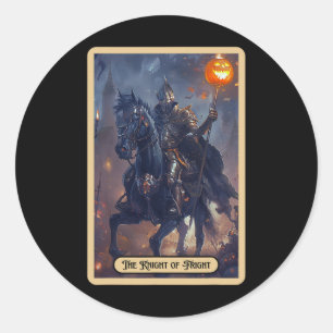 Sticker Rond Chevalier D'Halloween Fright Rider Halloween Tarot