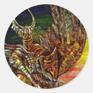 Sticker Rond Chevalier foncé