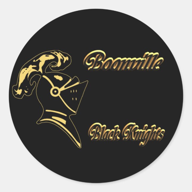 Sticker Rond Chevalier noir de Boonville-Sticker-1 (Devant)