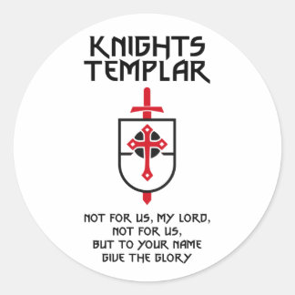 Sticker Rond Chevaliers Templier MOTO Histoire Médiévale Insign