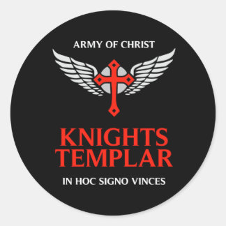 Sticker Rond Chevaliers Templiers Unique Croix Insignia Médiéva